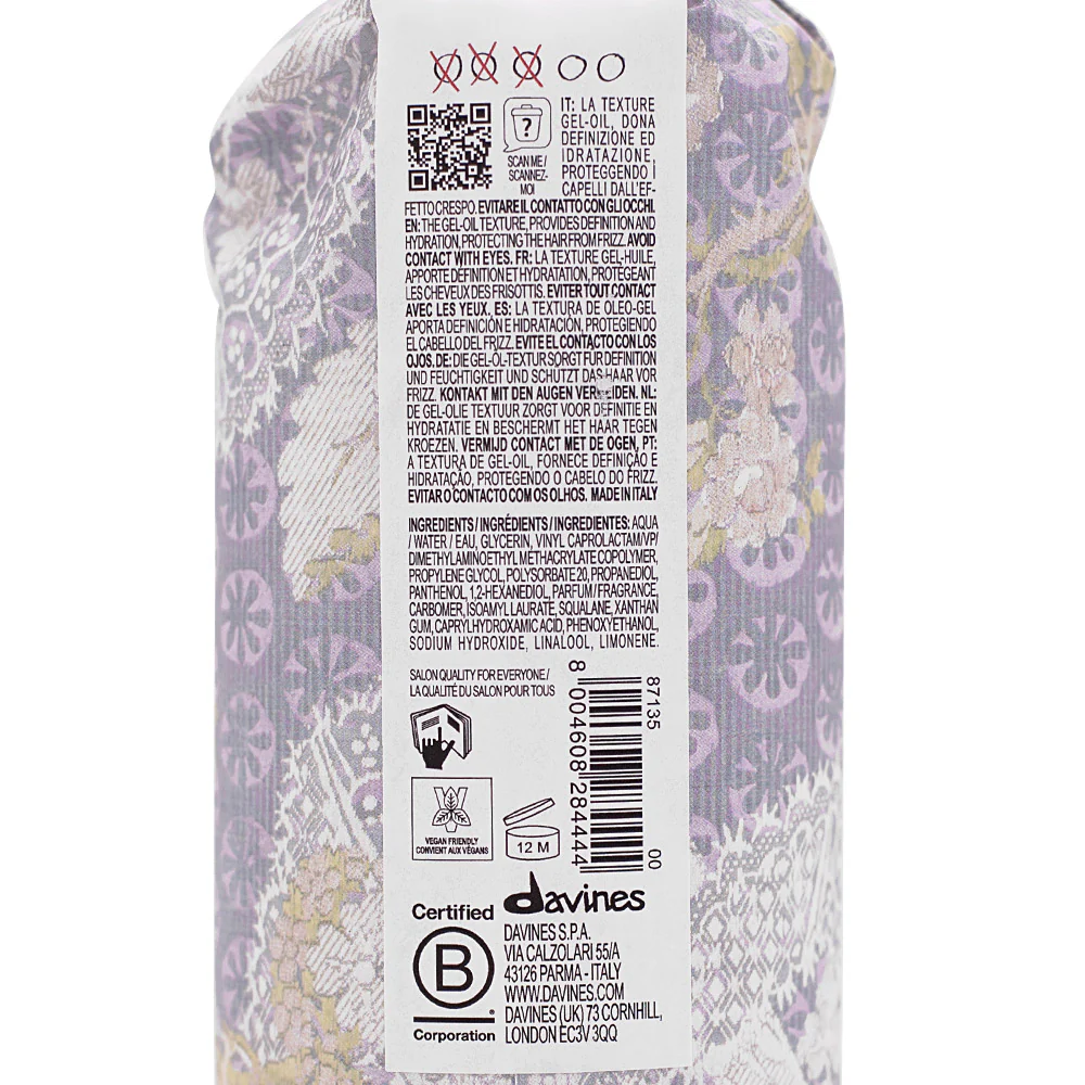 Davines More Inside Curl Gel Oil 250ml - olio gel definizione ricci - Image 2