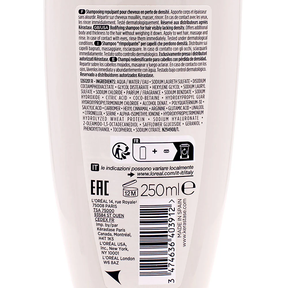 Kerastase Densifique Bain Densitè 250ml - shampoo densificante per capelli fini e diradati - Image 3