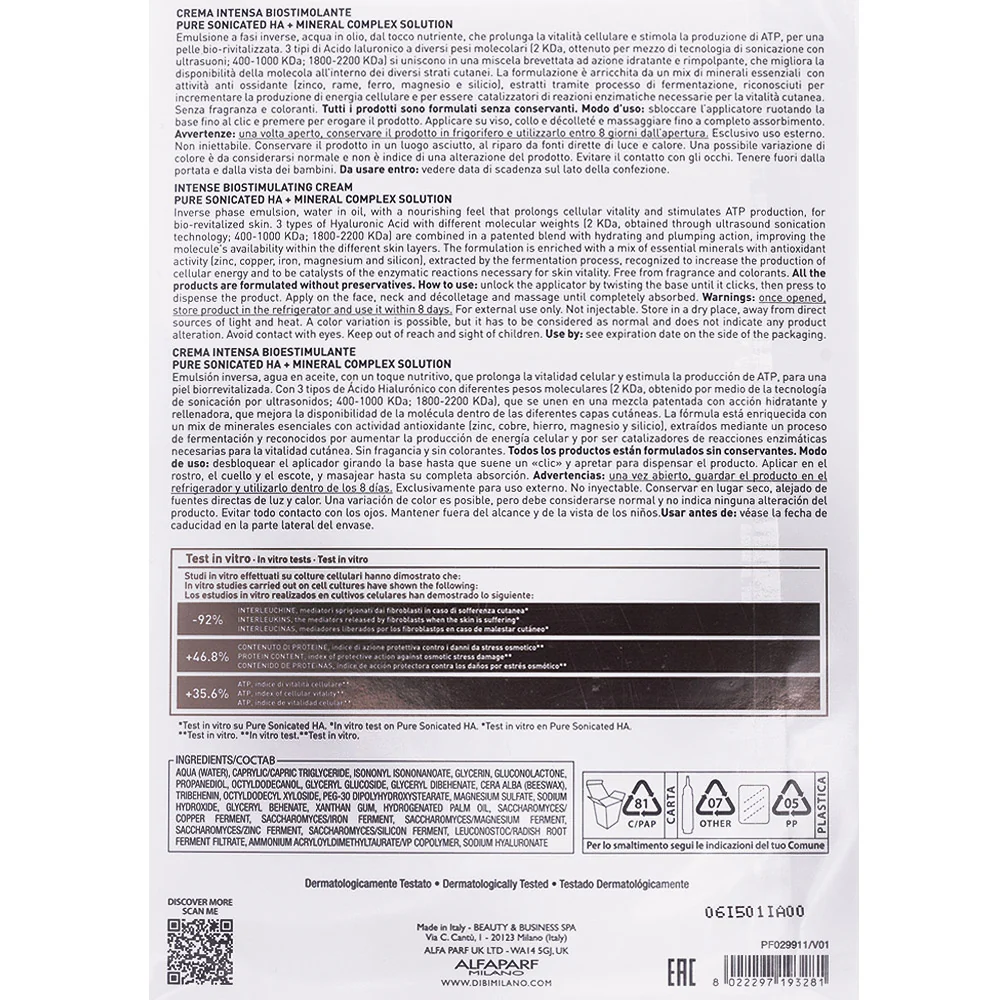 Dibi Milano Biostimulating System Lab Crema Intensa Biostimolante 2x10ml - Image 4