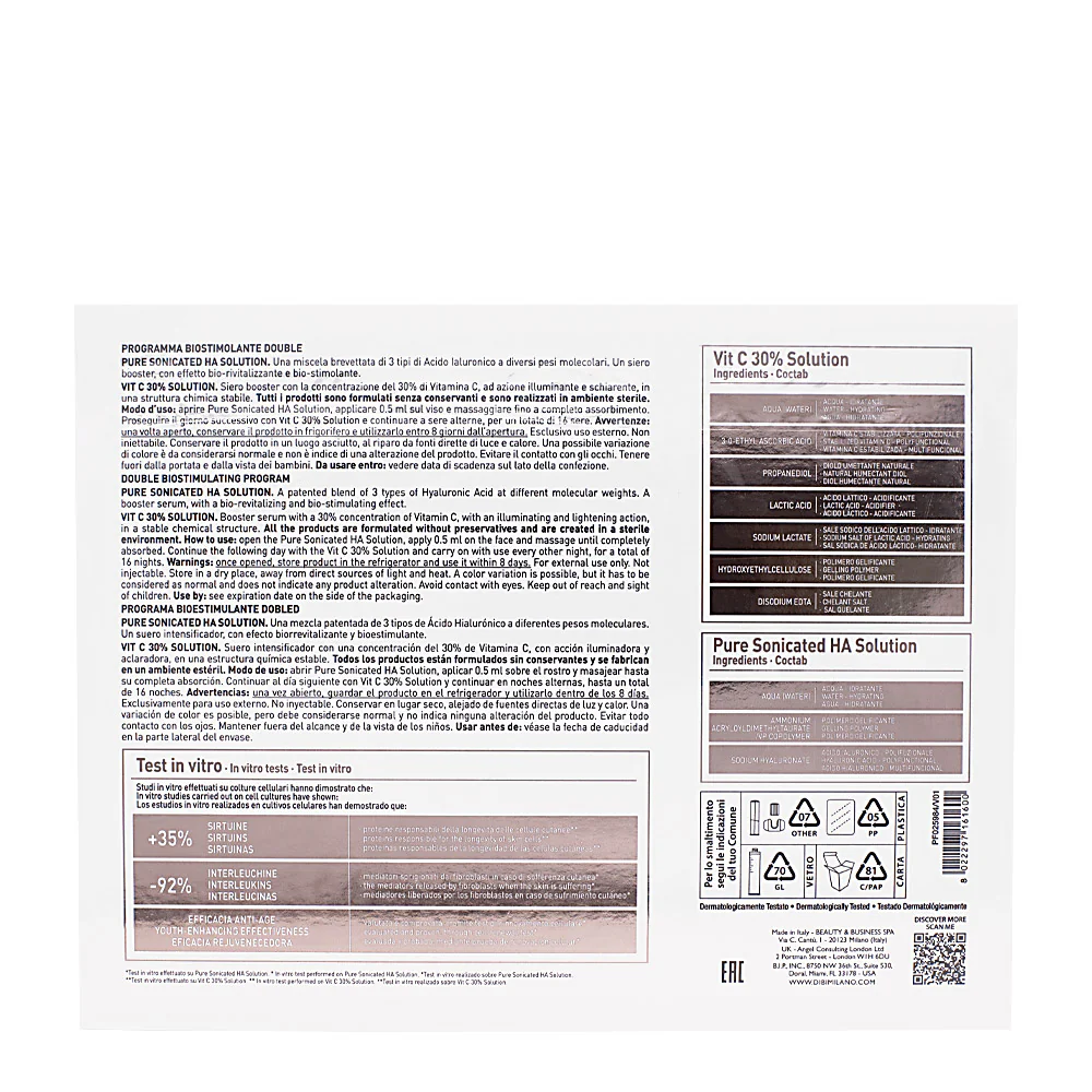 Dibi Milano Biostimulating System Lab Programma Biostimolante Double 4x2ml - trattamento coadiuvante antirughe - Image 3