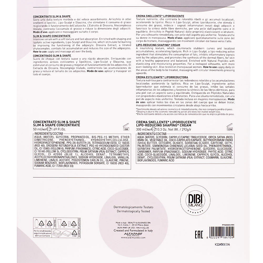 Dibi Milano Shape Refine Power Duo Collection Kit Corpo Snellente - Image 2