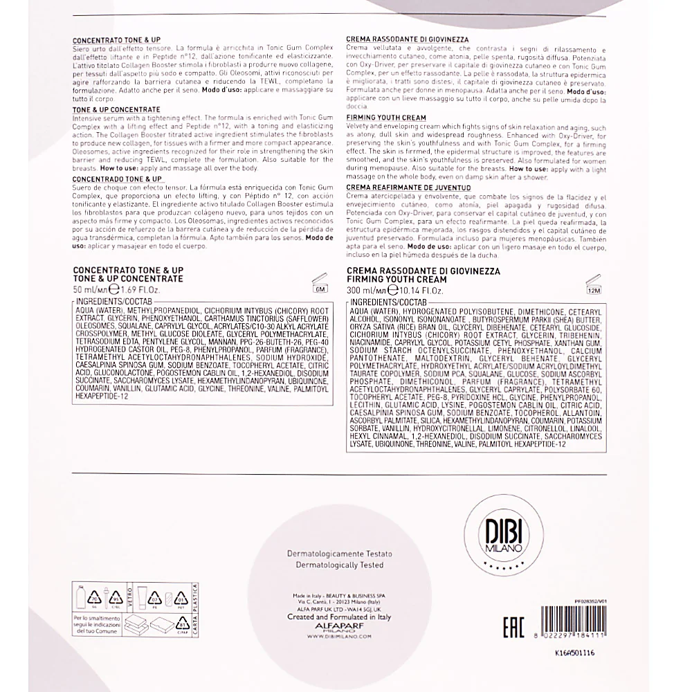 Dibi Milano Tonic Lifter Power Duo Collection Kit Corpo Tonificante - Image 2