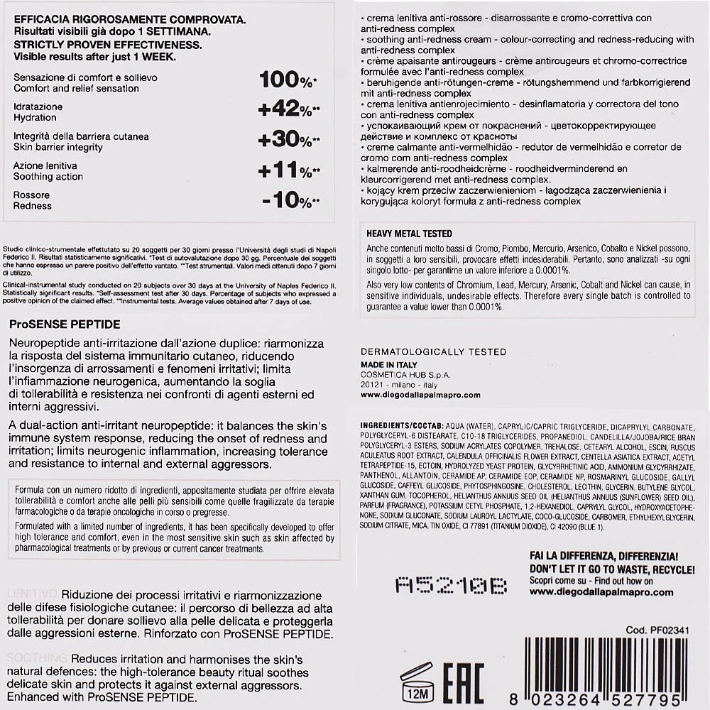 Diego dalla Palma Professional Soothing Anti-Redness Cream 50ml - crema lenitiva anti-rossore - Image 2