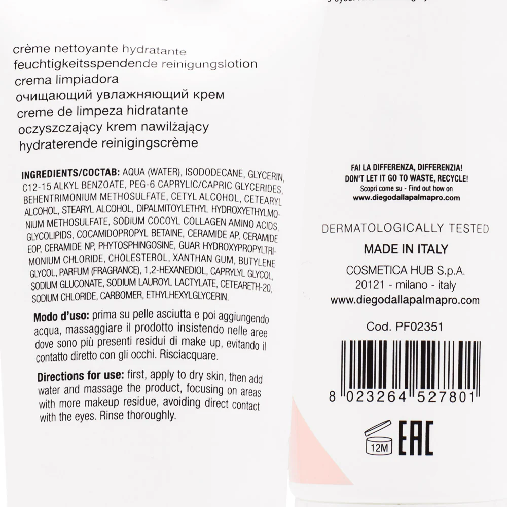 Diego dalla Palma Professional Soothing Hydrating Cleansing Cream 150ml - crema detergente idratante - Image 2