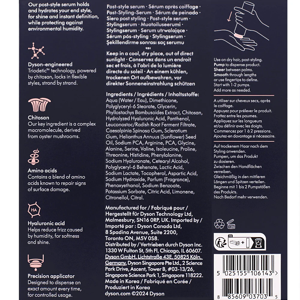 Dyson Chitosan Post-Style Serum 100ml  - siero post-piega - Image 2