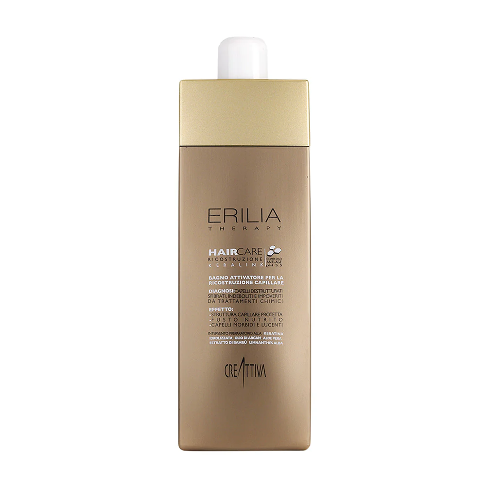 Creattiva Erilia Haircare Keralink Bagno Attivatore Ricostruzione Capillare 750ml - shampoo per capelli danneggiati