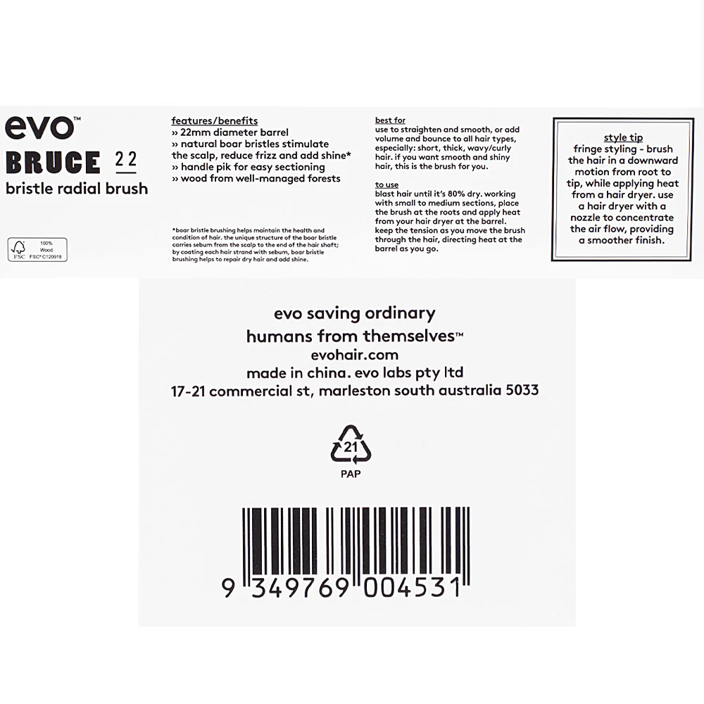 Evo Bruce 22mm Bristle Radial Brush - spazzola in setole - Image 3