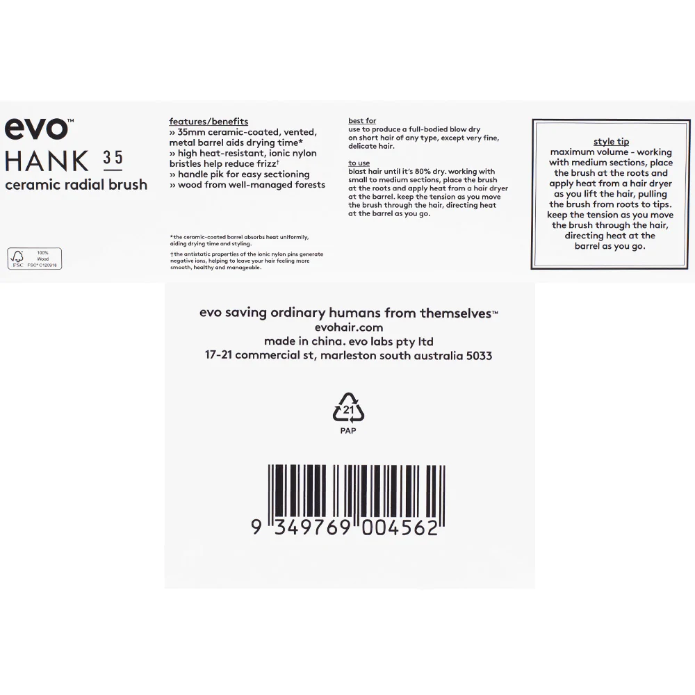 Evo Hank 35mm Ceramic Radial Brush - spazzola in ceramica - Image 3