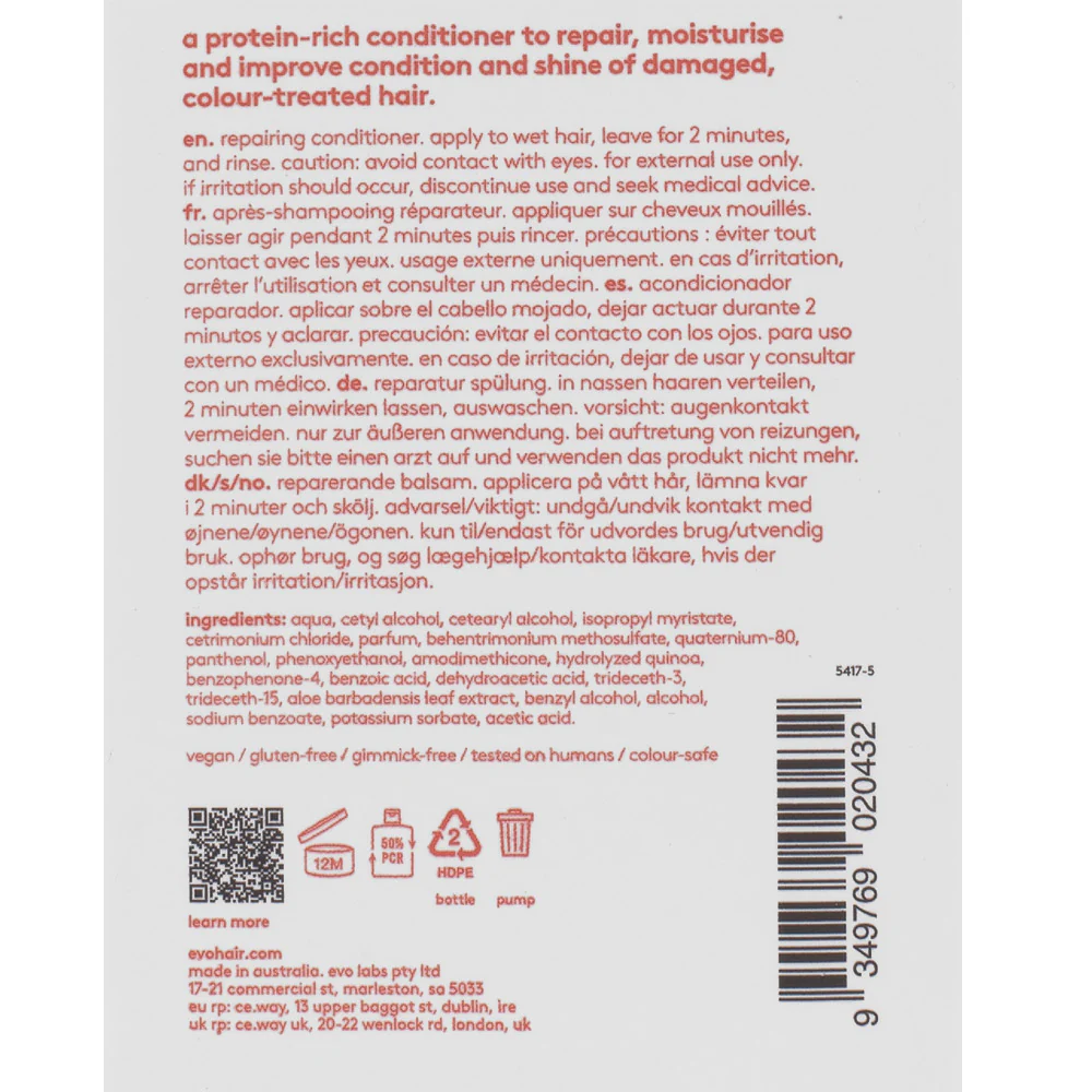 Evo Repair Ritual Salvation Repairing Conditioner 300ml - balsamo ristrutturante - Image 2