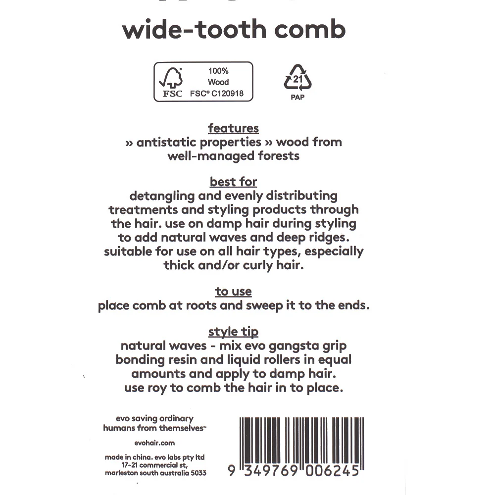 Evo Roy Wide-Tooth Comb - pettine a denti larghi - Image 3