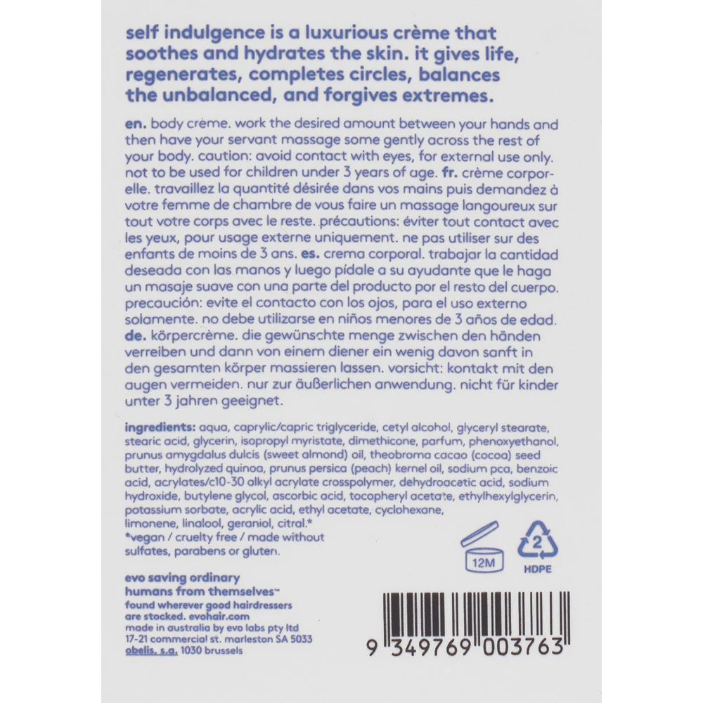 Evo Self Indulgence Body Crème 300ml - crema corpo - Image 3
