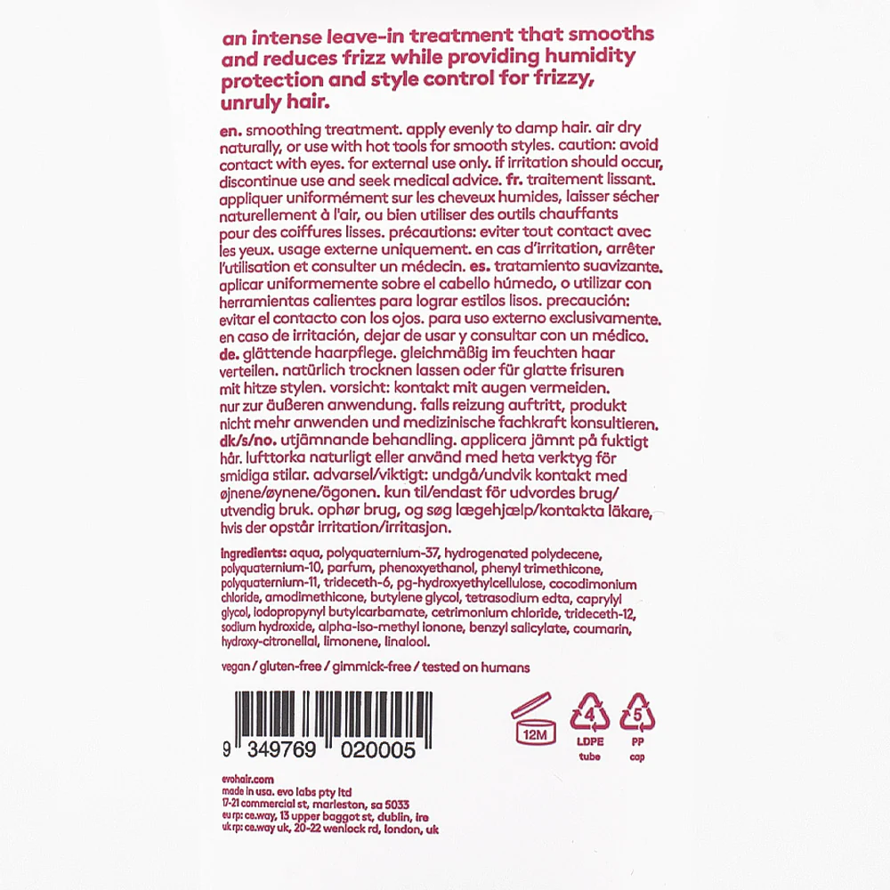 Evo Smooth Lockdown Smoothing Treatment 150ml - trattamento anticrespo - Image 2