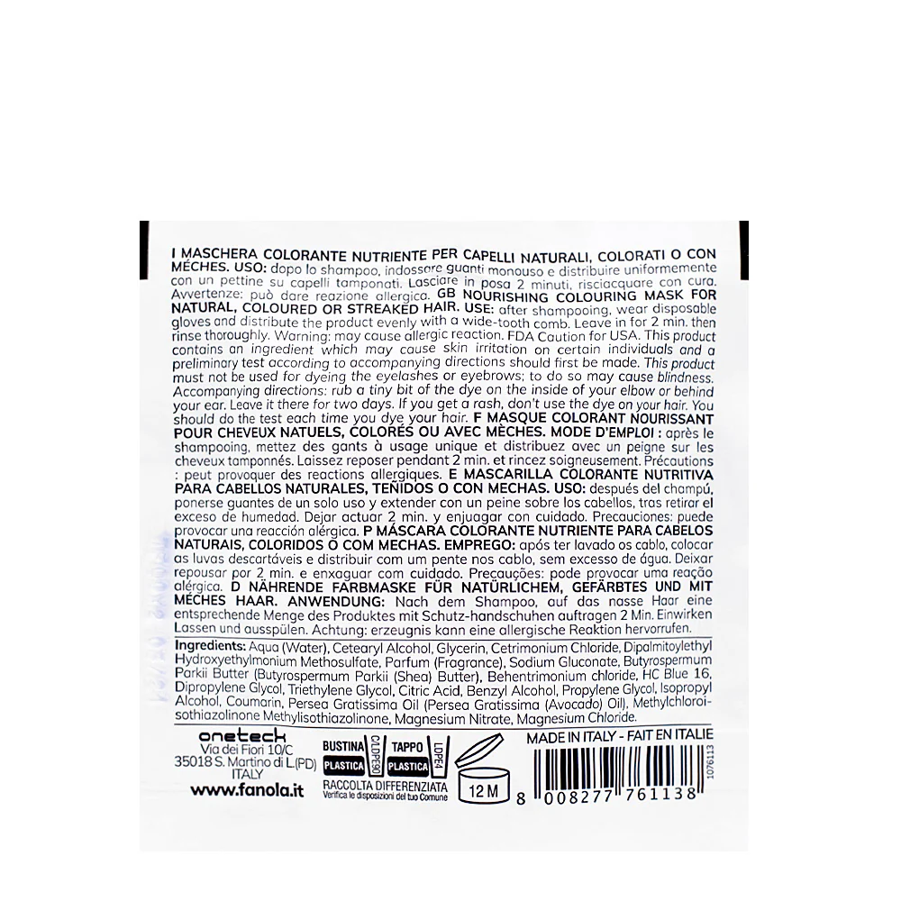 Fanola Color Mask Ocean Blue 30ml - colore semipermanente - Image 2