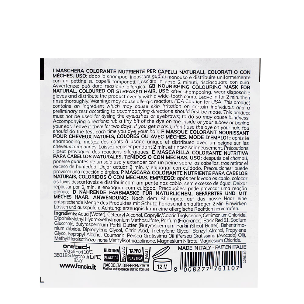 Fanola Color Mask Red Passion 30ml - colore semipermanente - Image 2