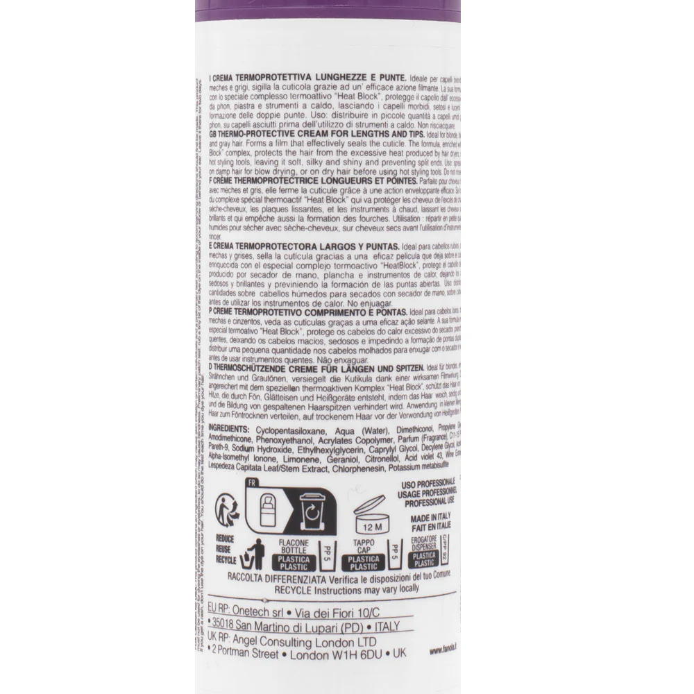 Fanola No Yellow Thermo-Protective Cream 150ml - crema per capelli termoprotettiva - Image 2