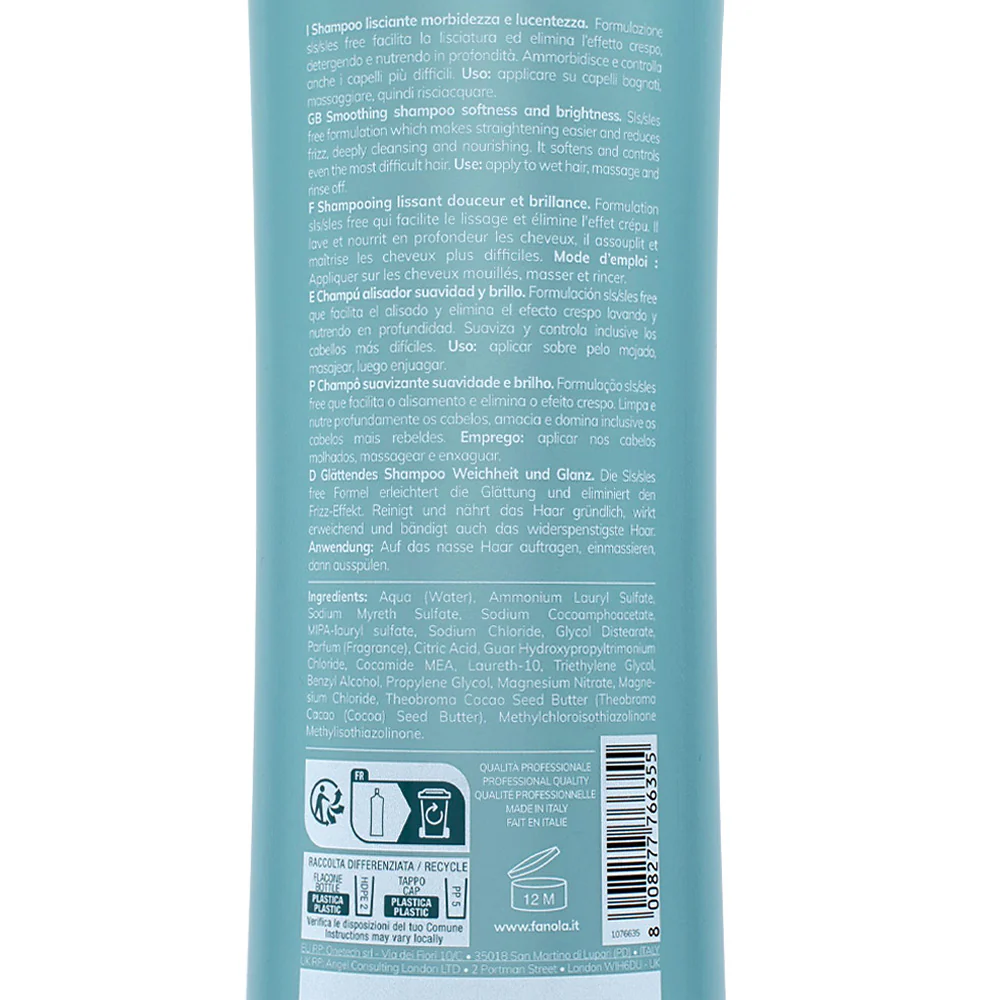 Fanola Wonder Smooth Extra Care Shampoo 1000ml - shampoo lisciante - Image 2