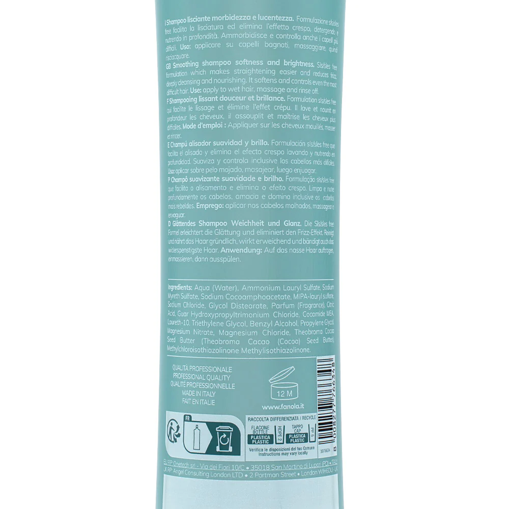 Fanola Wonder Smooth Extra Care Shampoo 350ml - shampoo lisciante - Image 2