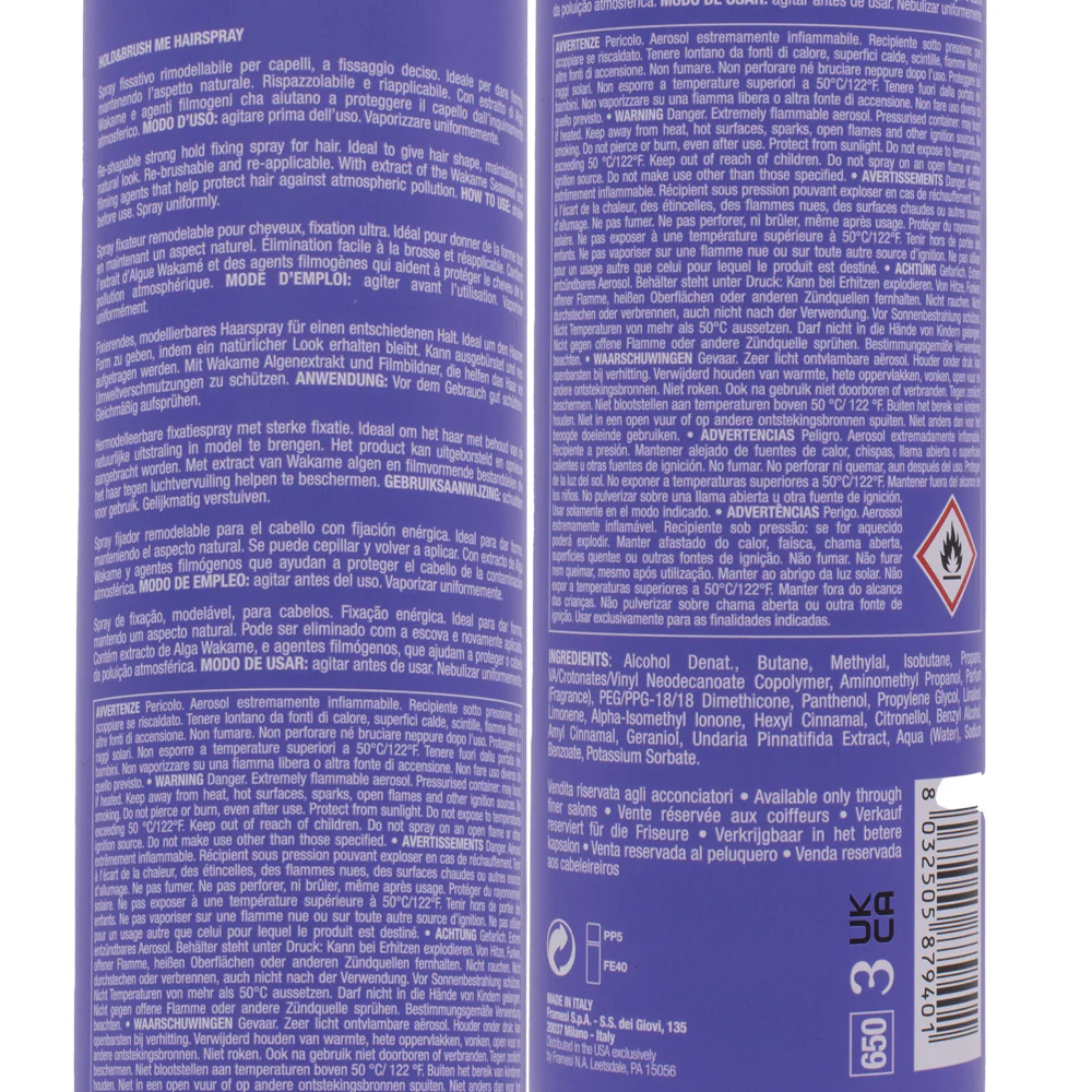 Framesi For-Me 406 Hold&Brush Me Hairspray 500ml - lacca rimodellabile tenuta forte - Image 2