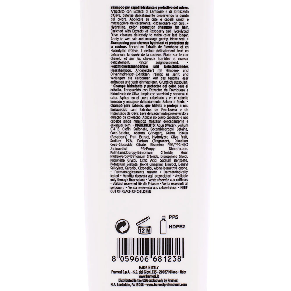 Framesi Morphosis Color Protect Shampoo 250ml - shampoo capelli colorati - Image 2