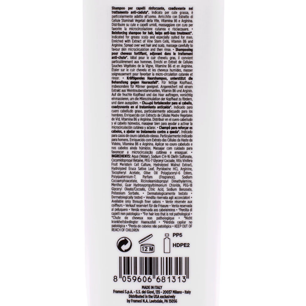 Framesi Morphosis Densifying Reinforcing Shampoo 250ml - shampoo rinforzante anticaduta - Image 2