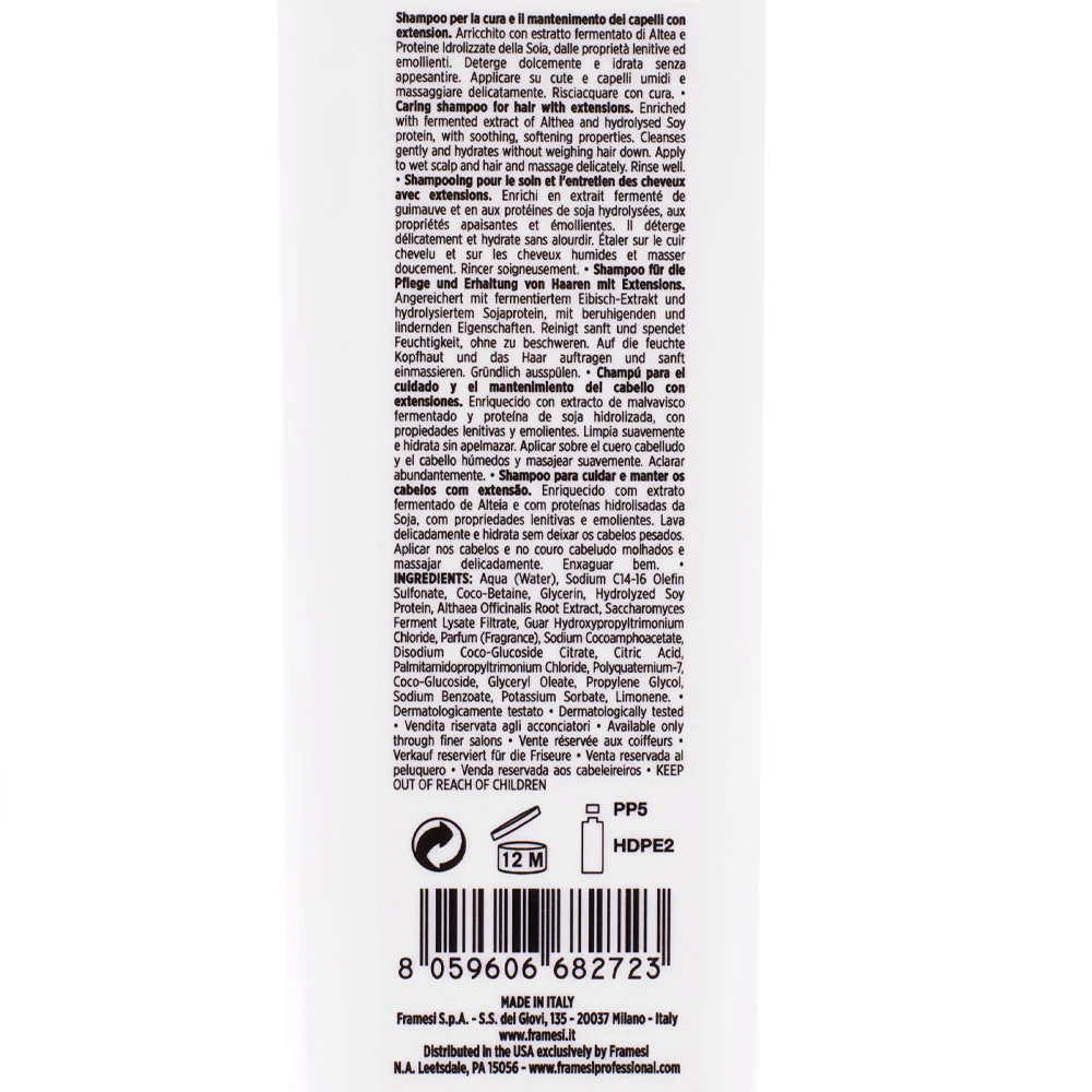 Framesi Morphosis Love Extension Shampoo 250ml - shampoo per capelli con extension - Image 2