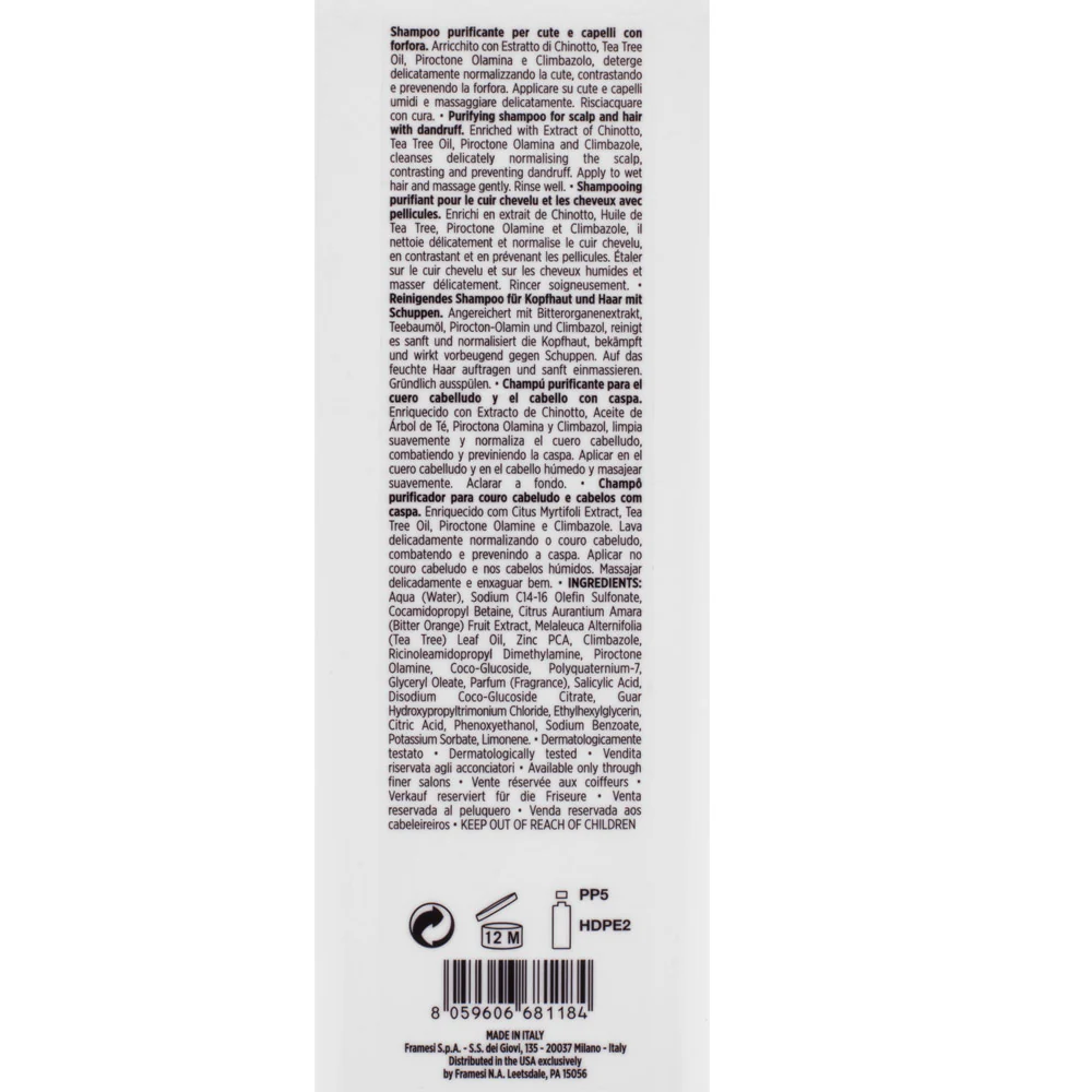 Framesi Morphosis Purifying Shampoo 1000ml - shampoo anti-forfora - Image 2