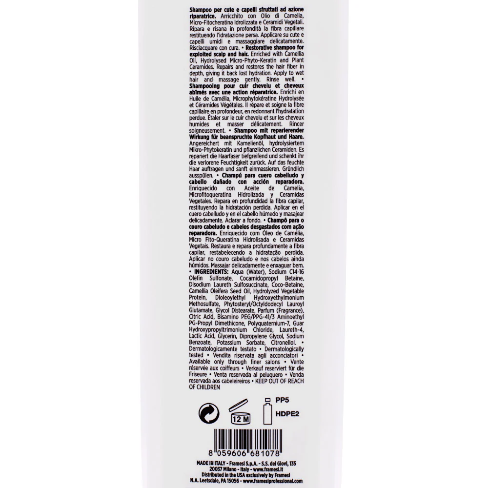 Framesi Morphosis Repair Shampoo 1000ml - shampoo capelli sfruttati - Image 2