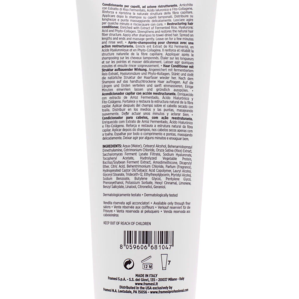 Framesi Morphosis Restructure Conditioner 250ml - balsamo ristrutturante capelli danneggiati - Image 2