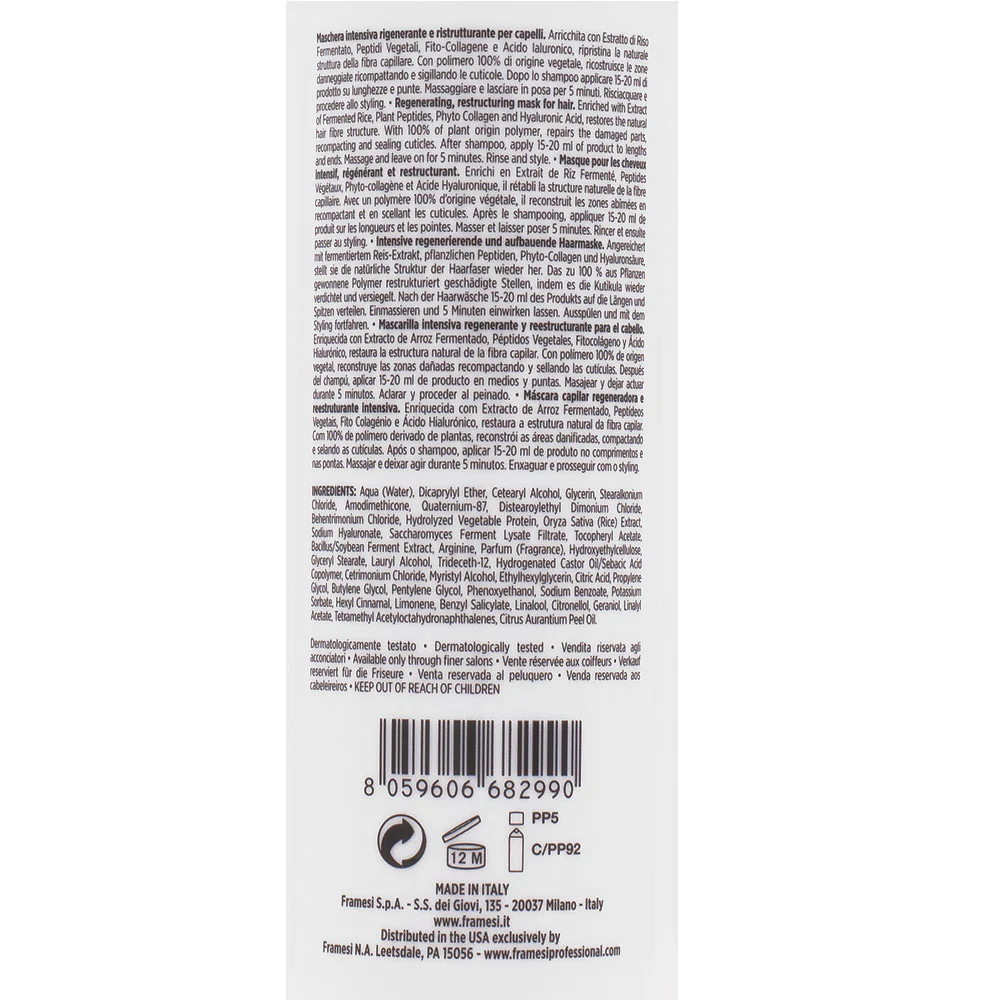 Framesi Morphosis Restructure Hair Beauty Elixir 150ml - maschera intensiva ristrutturante capelli danneggiati - Image 2