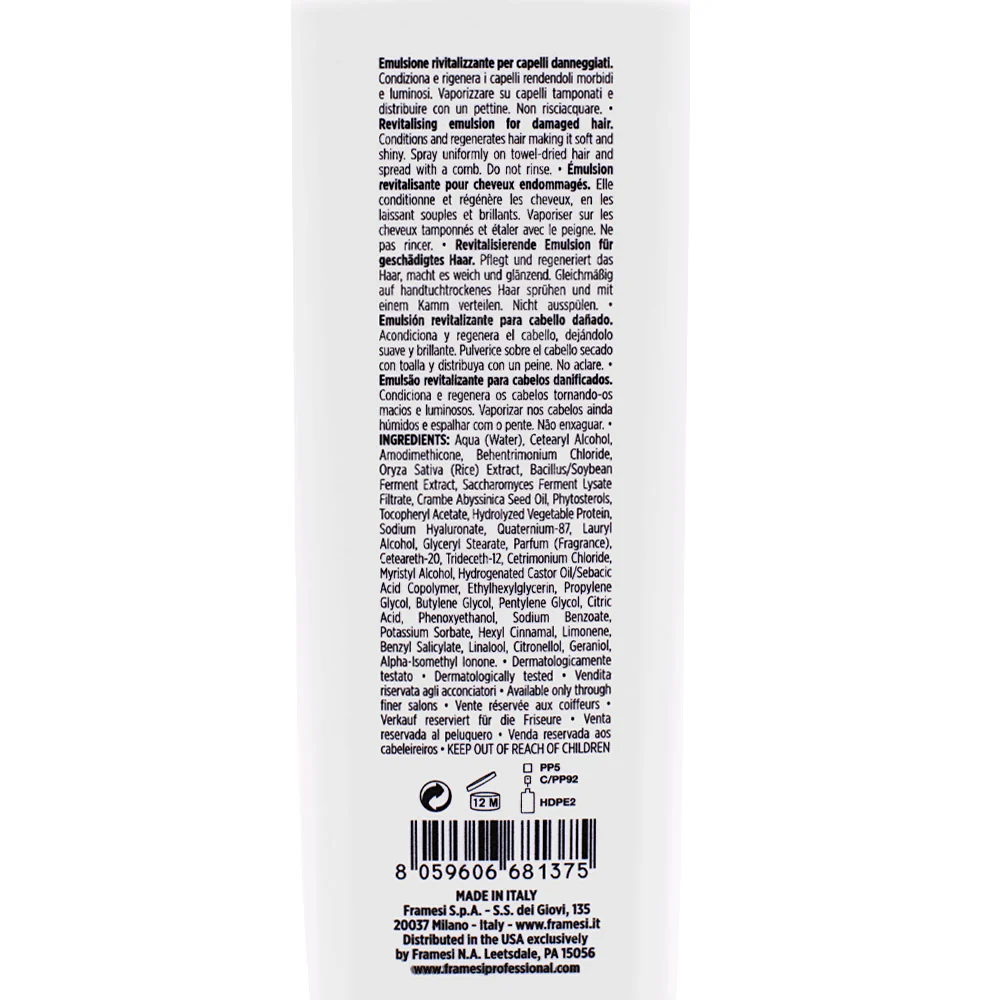 Framesi Morphosis Restructure Leave-In 150ml - emulsione ristrutturante capelli danneggiati - Image 2