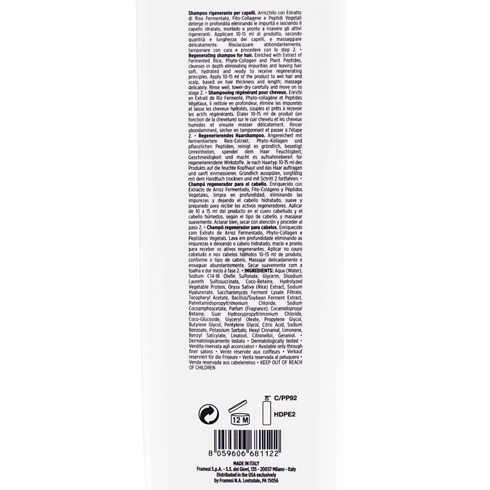 Framesi Morphosis Restructure Revitalizing Shampoo Step 1 1000ml - shampoo rigenerante - Image 2