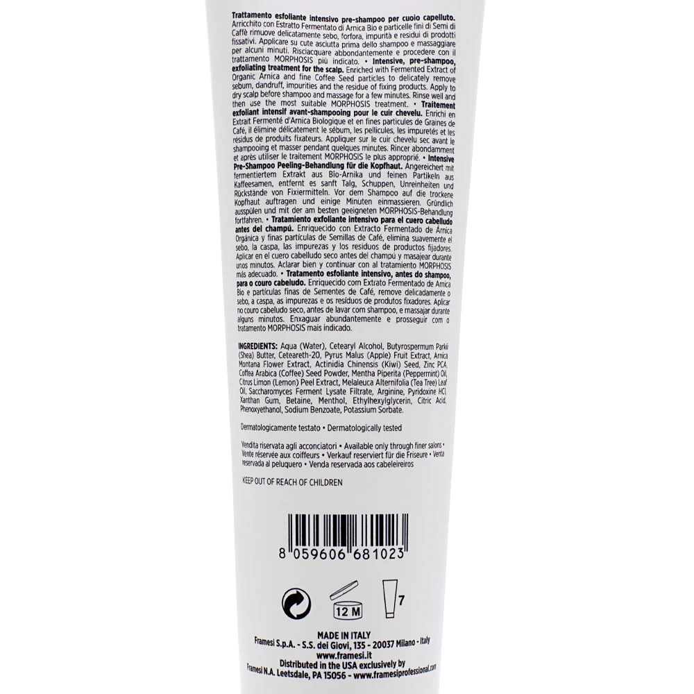 Framesi Morphosis Scalp Exfoliate 150ml - scrub esfoliante pre-shampoo - Image 2