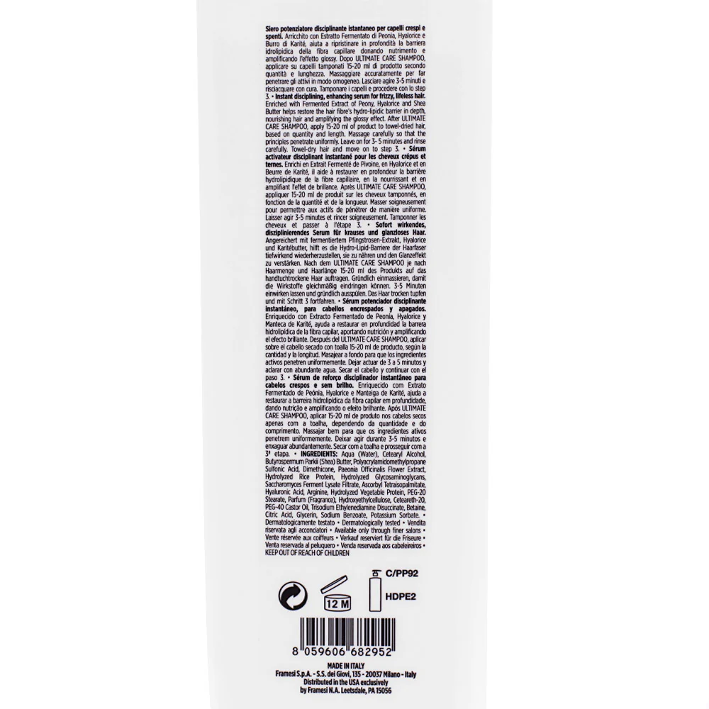 Framesi Morphosis Ultimate Care Maximizer Step 2 1000ml - siero disciplinante istantaneo capelli crespi - Image 2