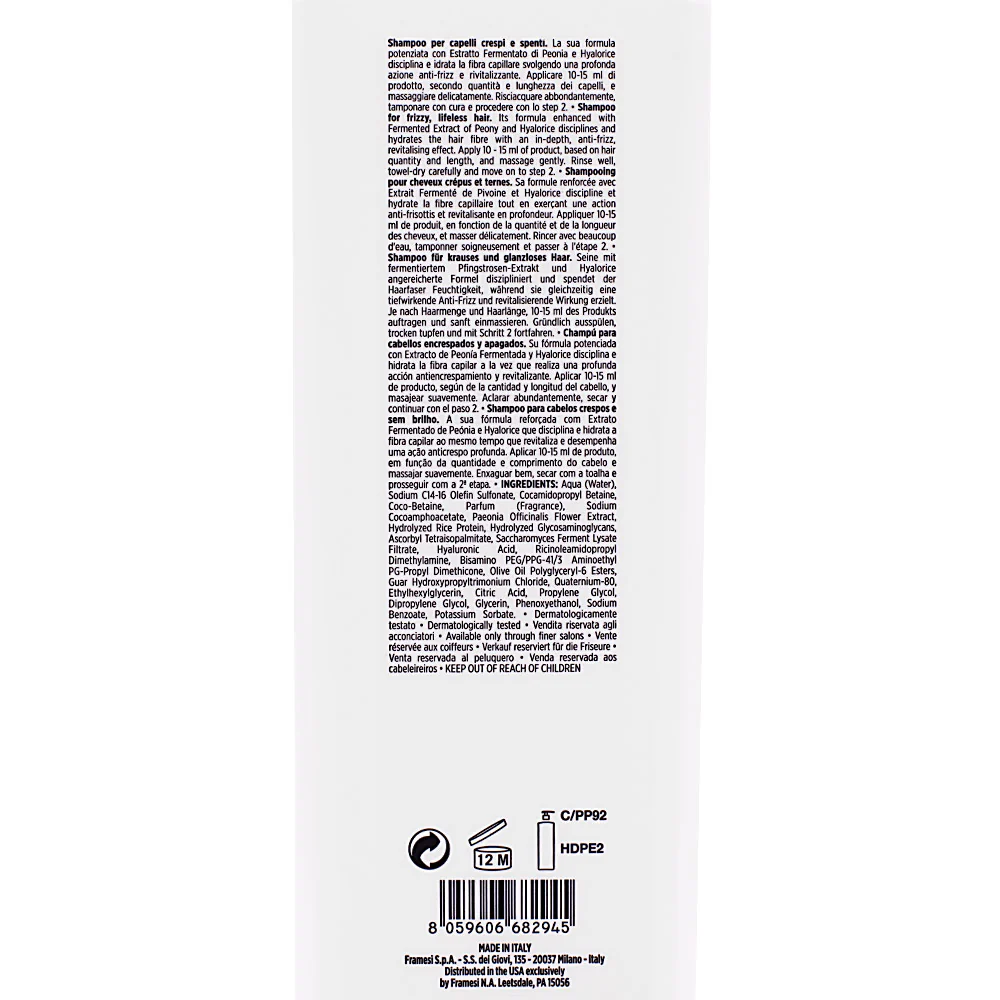 Framesi Morphosis Ultimate Care Shampoo 1000ml - shampoo capelli crespi e spenti - Image 2