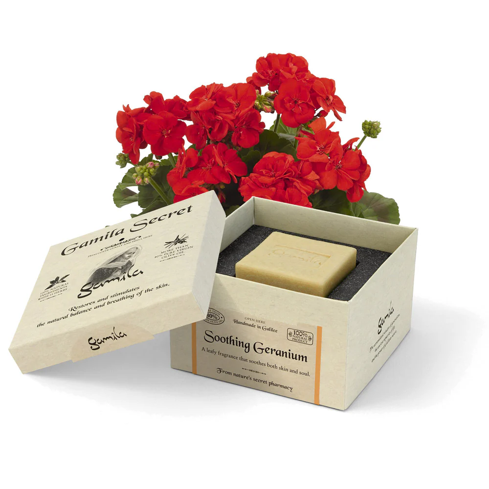 Gamila Secret Geranium Soap 115gr - saponetta viso pelle mista - Image 2