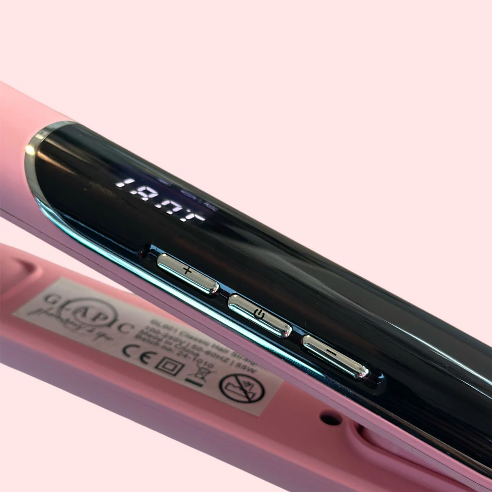 Glapic Bublegum Pink Classic Hair Straightener - piastra rosa pastello - Image 5
