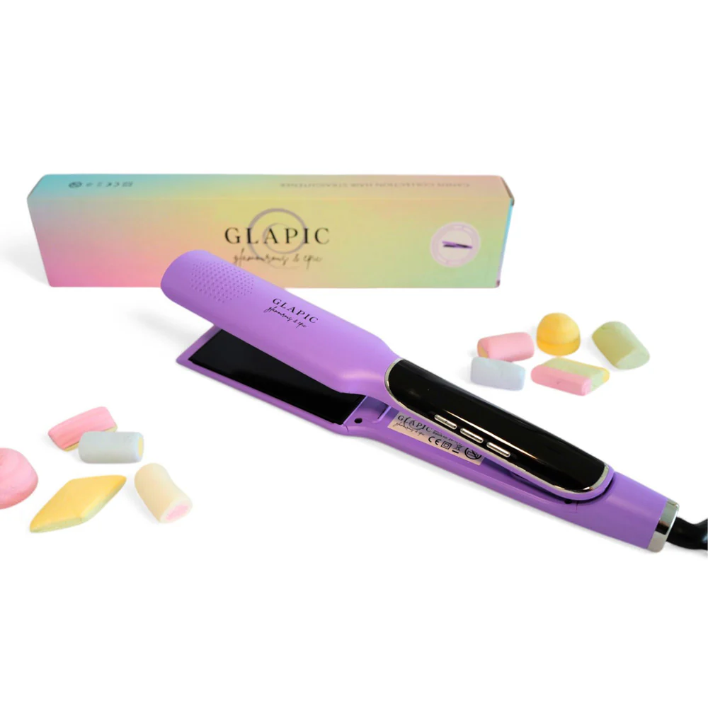 Glapic Lavender Violet Large Hair Straightener - piastra viola pastello - Image 2