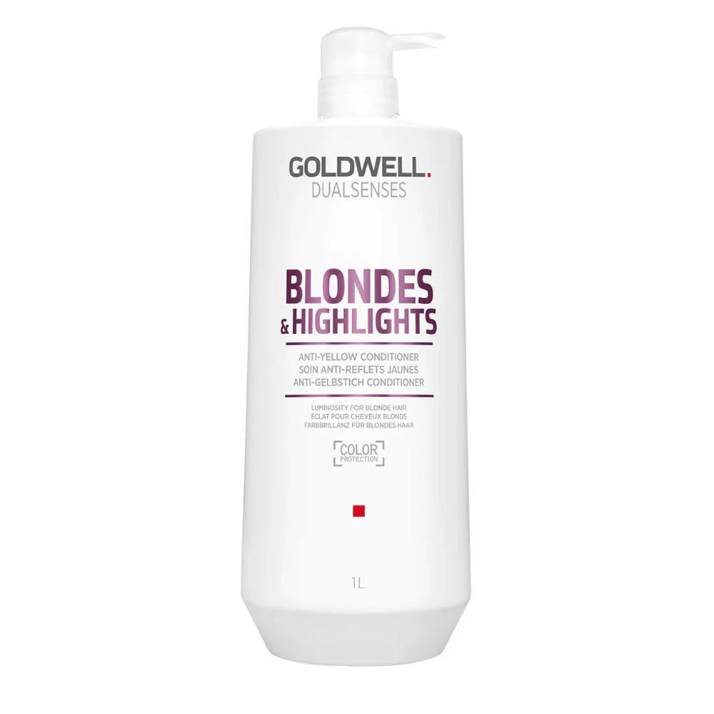 Goldwell Dualsenses Blonde & Highlights Anti-Yellow Conditioner 1000ml - balsamo antigiallo per capelli colorati