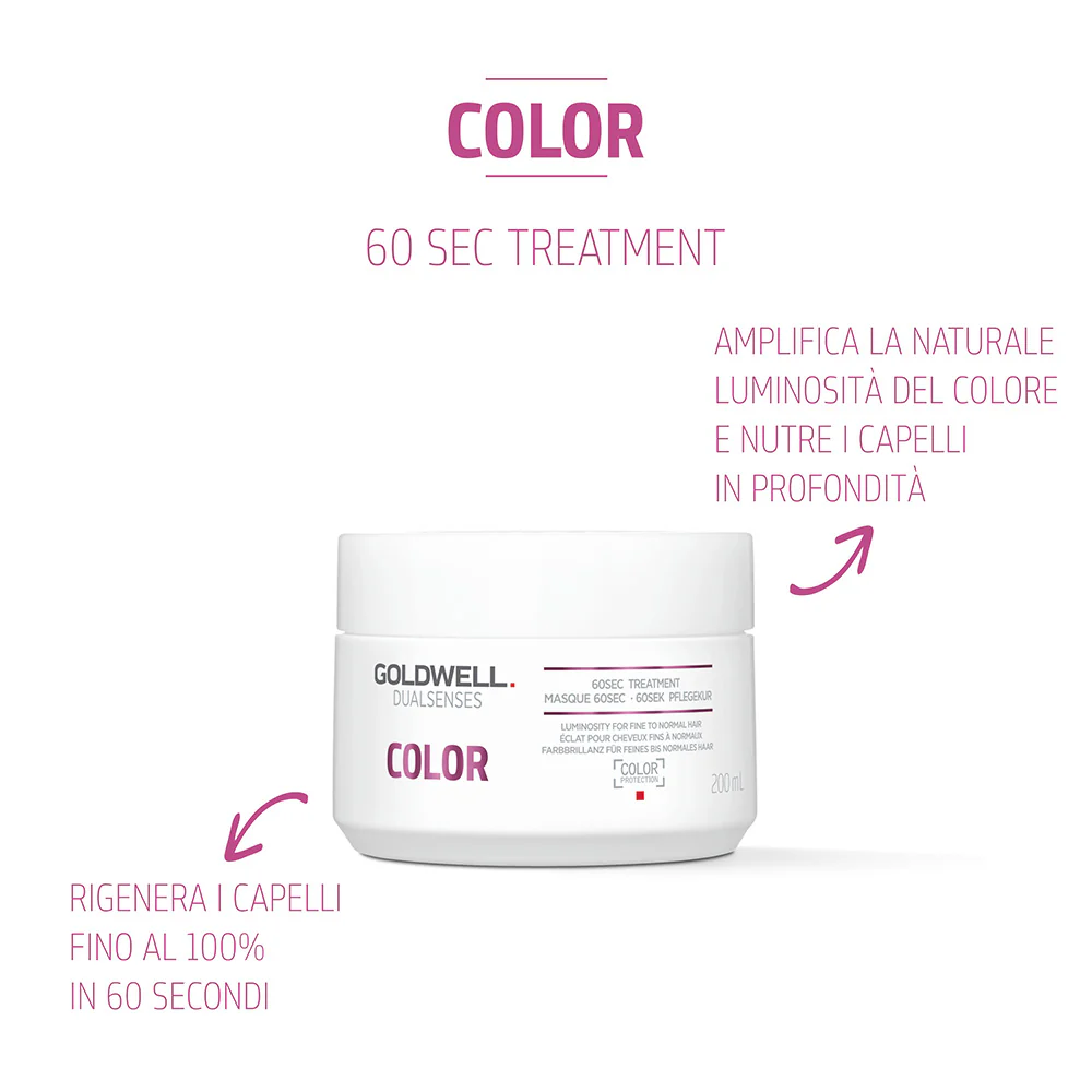 Goldwell Dualsenses Color 60Sec Treatment 200ml - trattamento per capelli fini o medi - Image 2