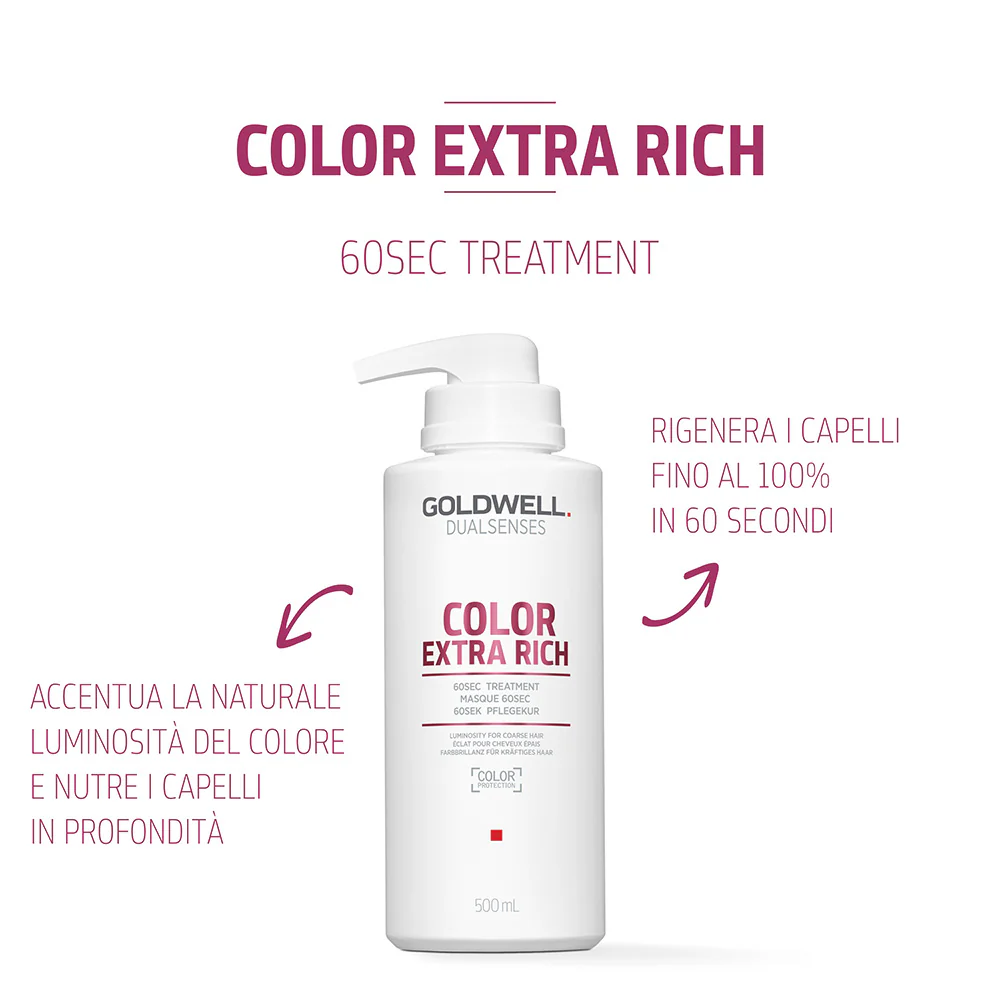 Goldwell Dualsenses Color Extra Rich 60Sec Treatment 500ml - trattamento per capelli grossi o molto grossi - Image 2