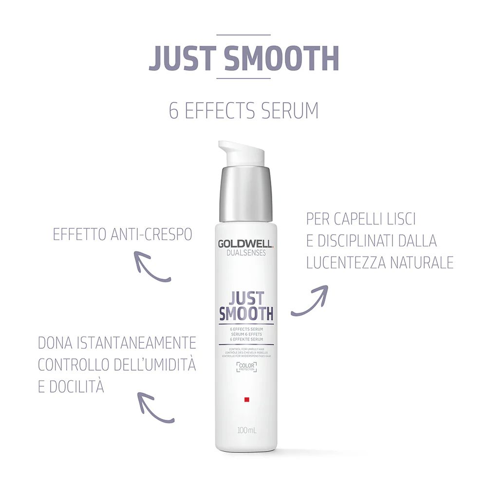 Goldwell Dualsenses Just Smooth 6 Effects Serum 100ml - siero 6 effects per capelli indisciplinati e crespi - Image 2