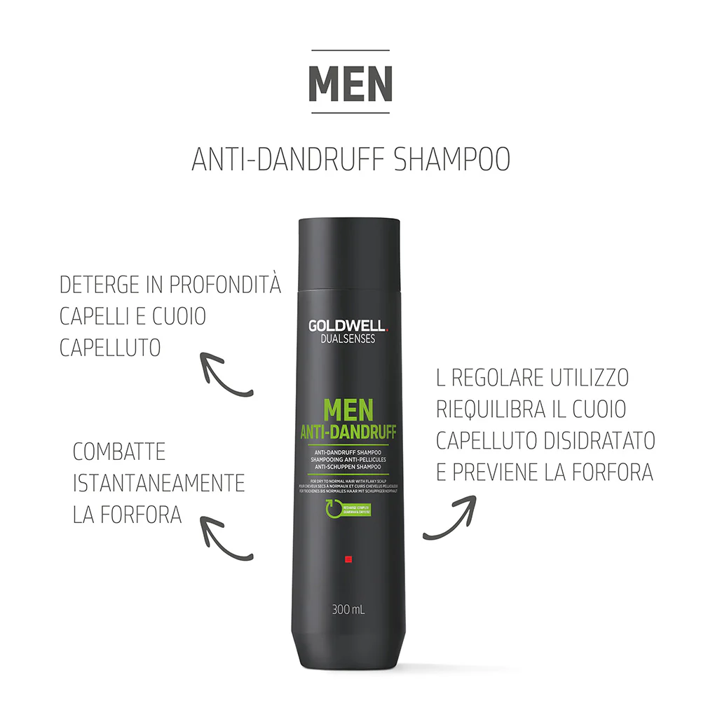 Goldwell Dualsenses Men Anti-Dandruff Shampoo 300ml - shampoo antiforfora - Image 2