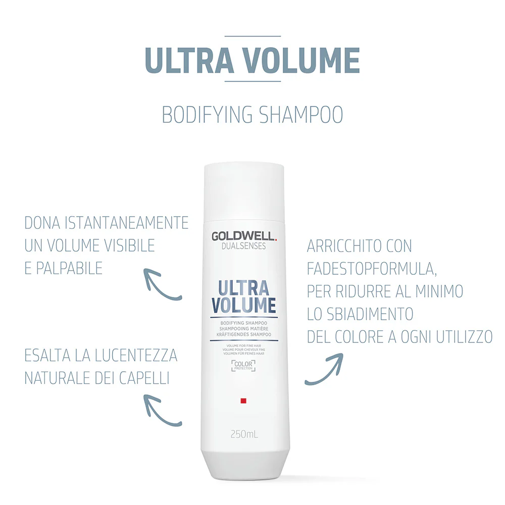 Goldwell Dualsenses Ultra Volume Bodifying Shampoo 250ml - shampoo per capelli fini o privi di volume - Image 2