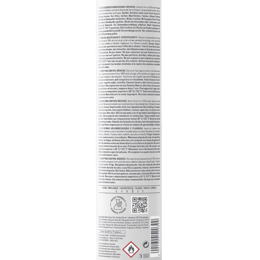 Goldwell Stylesign Bodifying Control Mousse 500ml - mousse disciplinante - Image 2