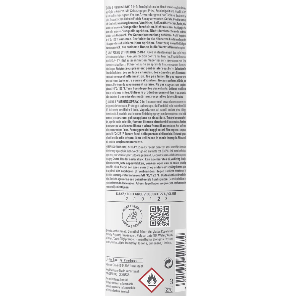Goldwell Stylesign Shaping + Finishing Spray 200ml - spray modellante termoprotettore - Image 2