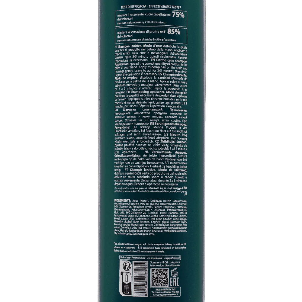 Hair Company Double Action Dermo Calm Shampoo 1000ml - shampoo lenitivo - Image 2