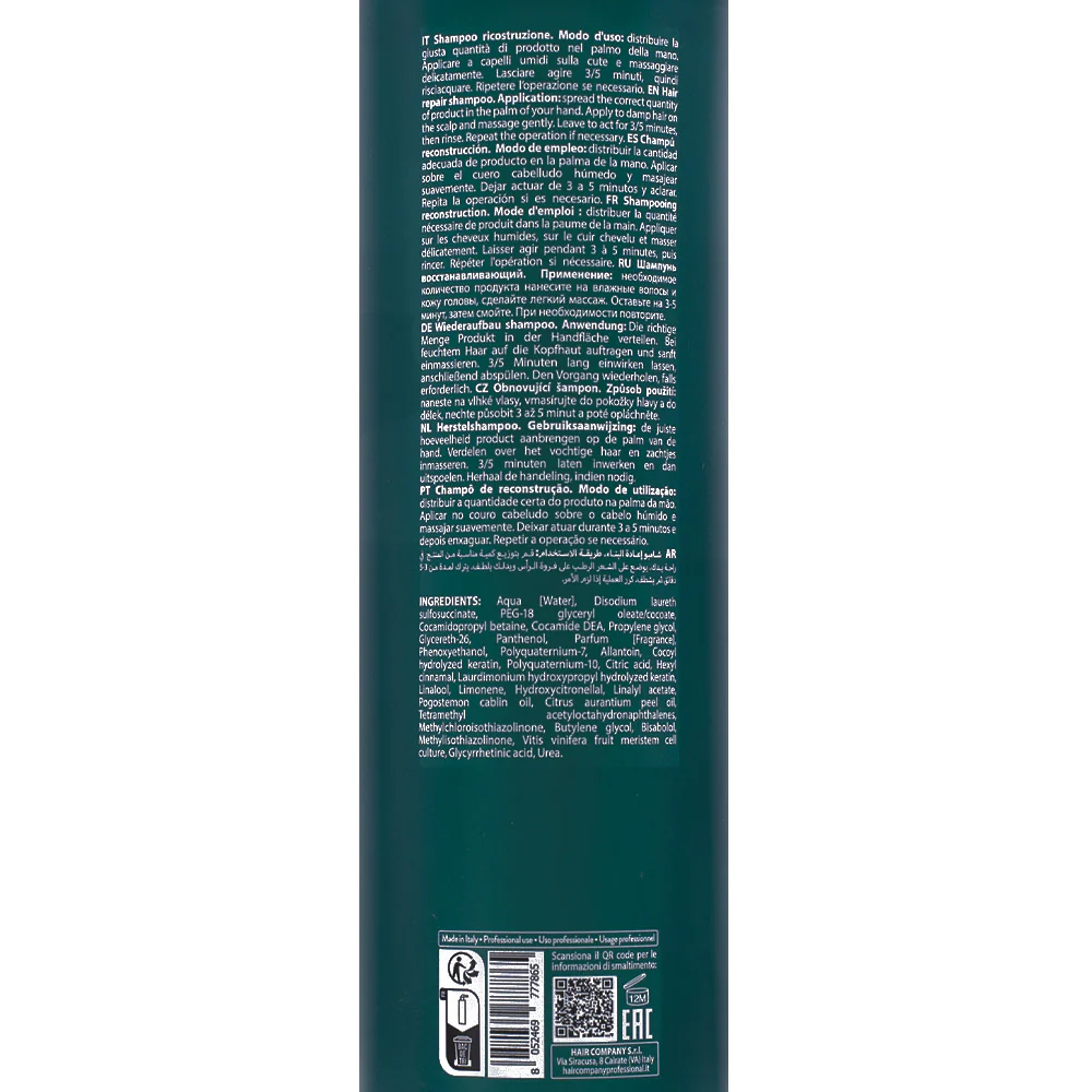 Hair Company Double Action Hair Repair Shampoo 1000ml - shampoo riparatore - Image 2
