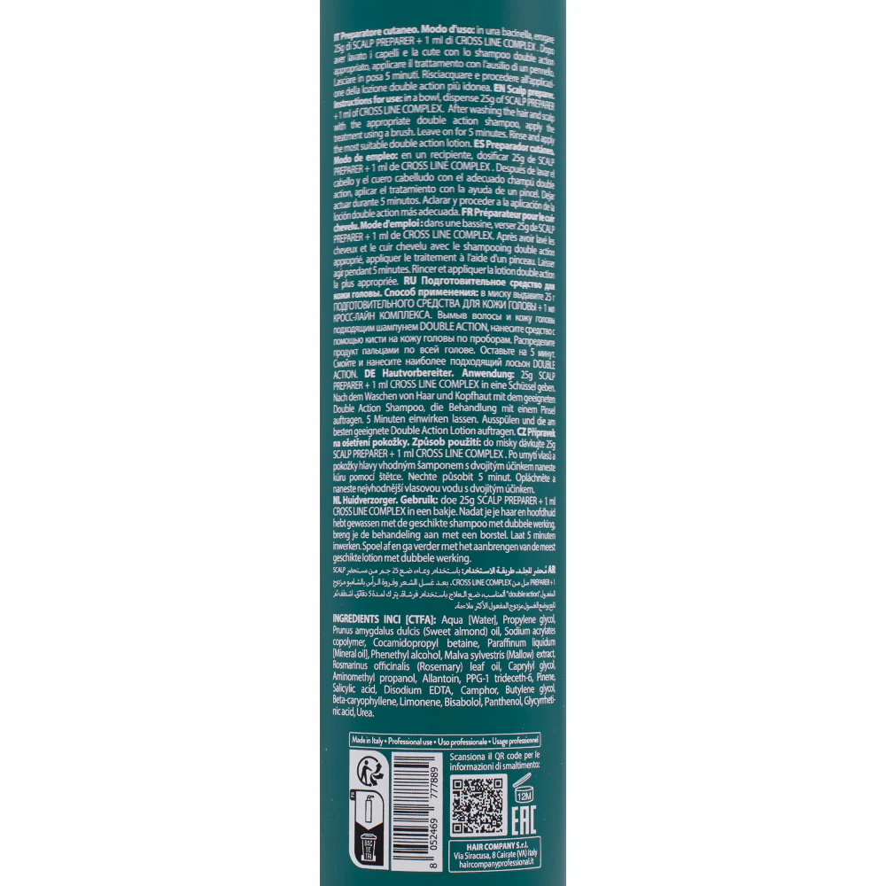 Hair Company Double Action Scalp Preparer 500ml - preparatore cutaneo pre trattamento - Image 2