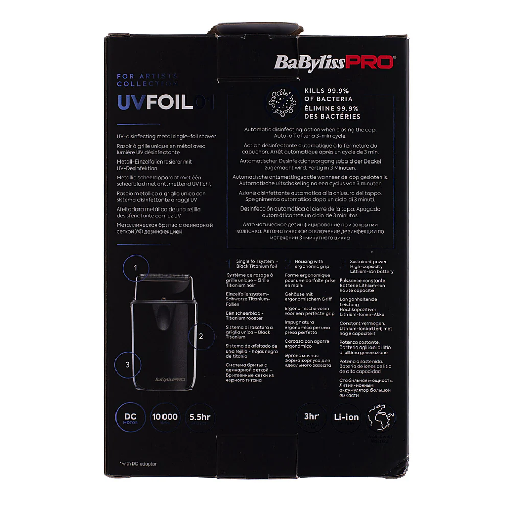 Hair Gallery Resi Come Nuovi Babyliss Pro Shaver UV Single Foil - imballaggio danneggiato - Image 5