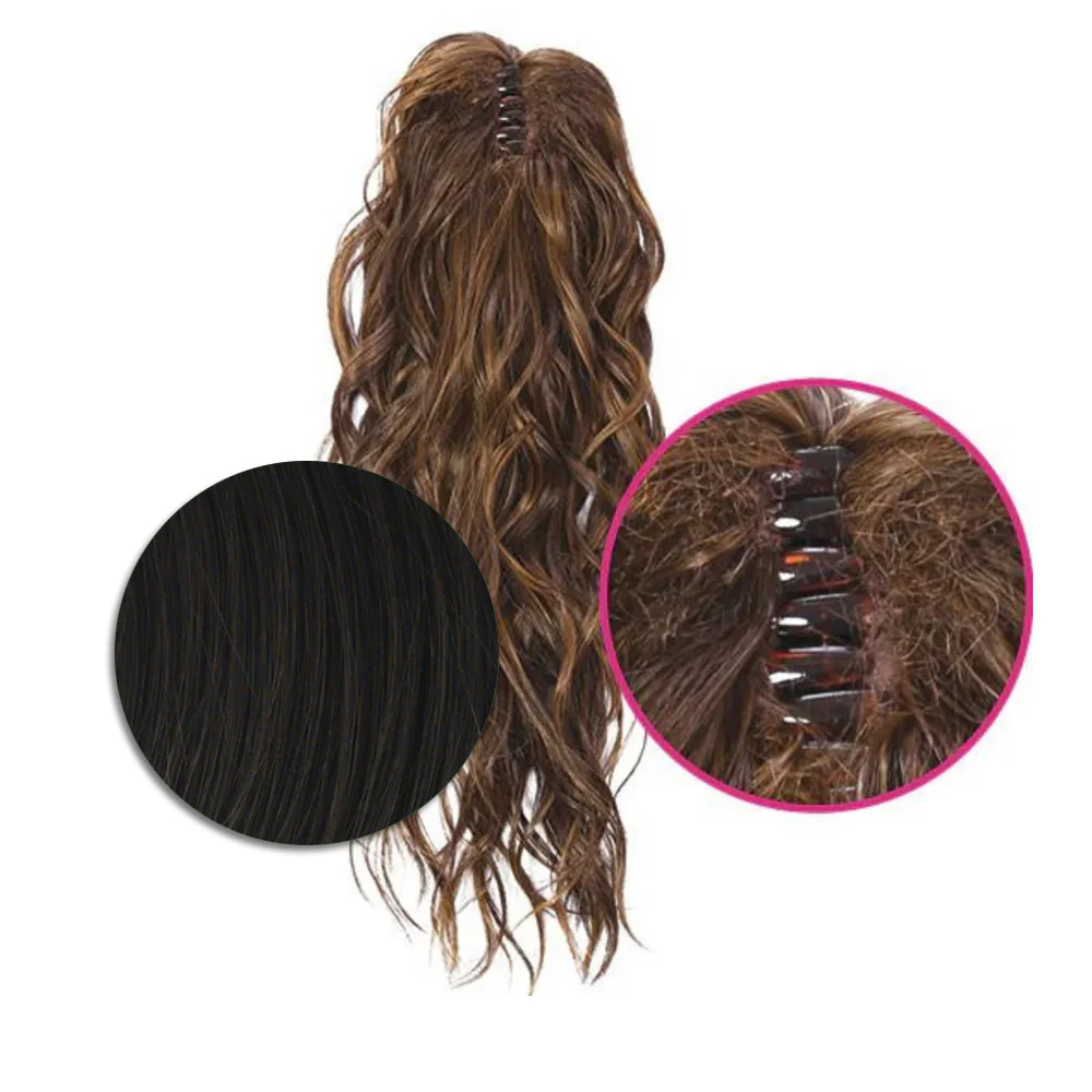 Hairdo Coda con Onde con Mollettone R4 Castano Scuro 46cm - coda onde - Image 3